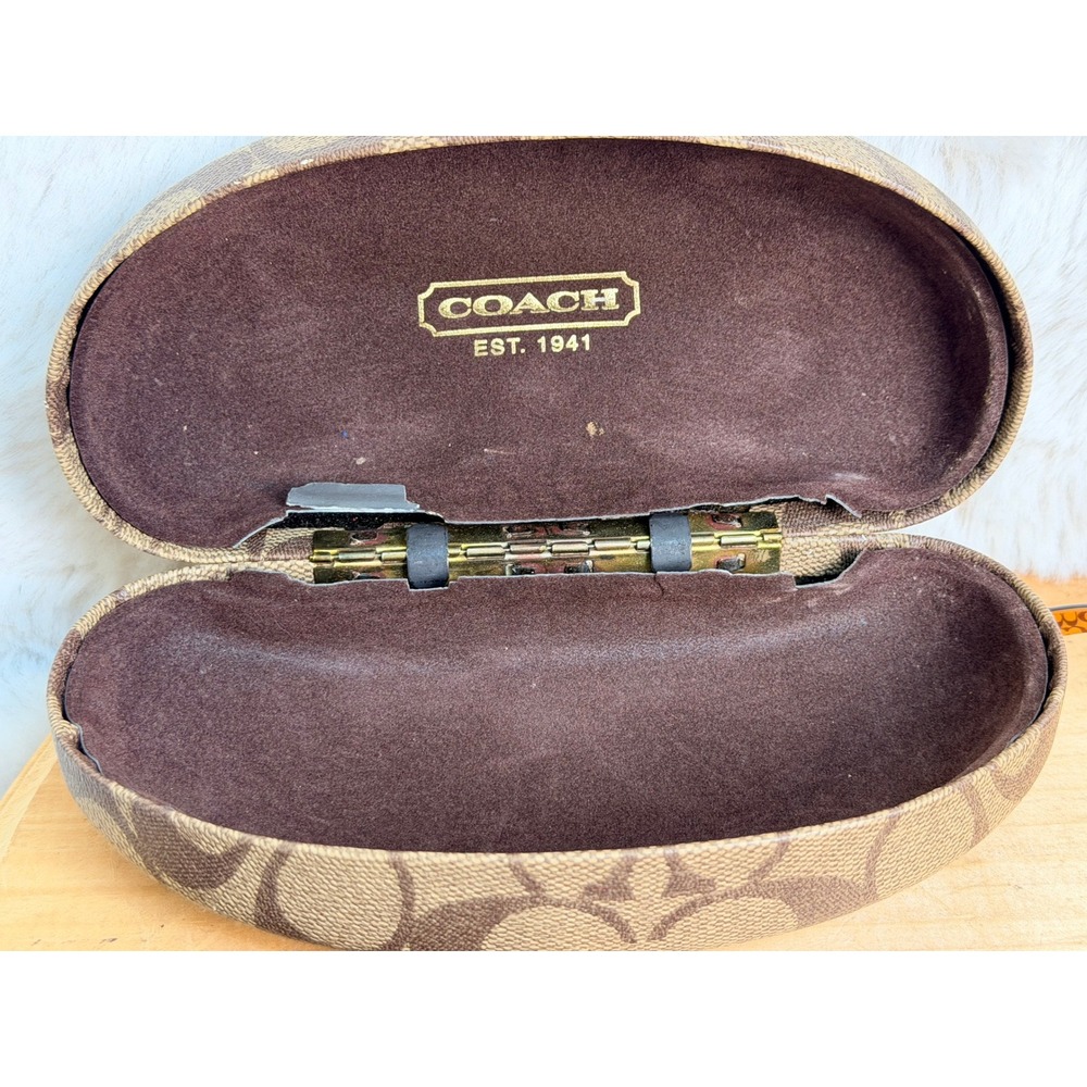 Coach Kendall S438 Tortoise Sunglasses Oval Frame Signature Logo with Case - Picture 2 of 8